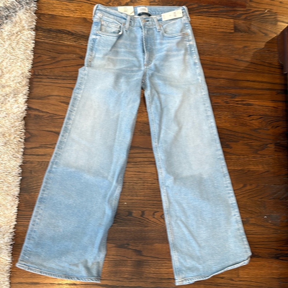 Citizens Of Humanity Light Blue Wide-Leg Jeans